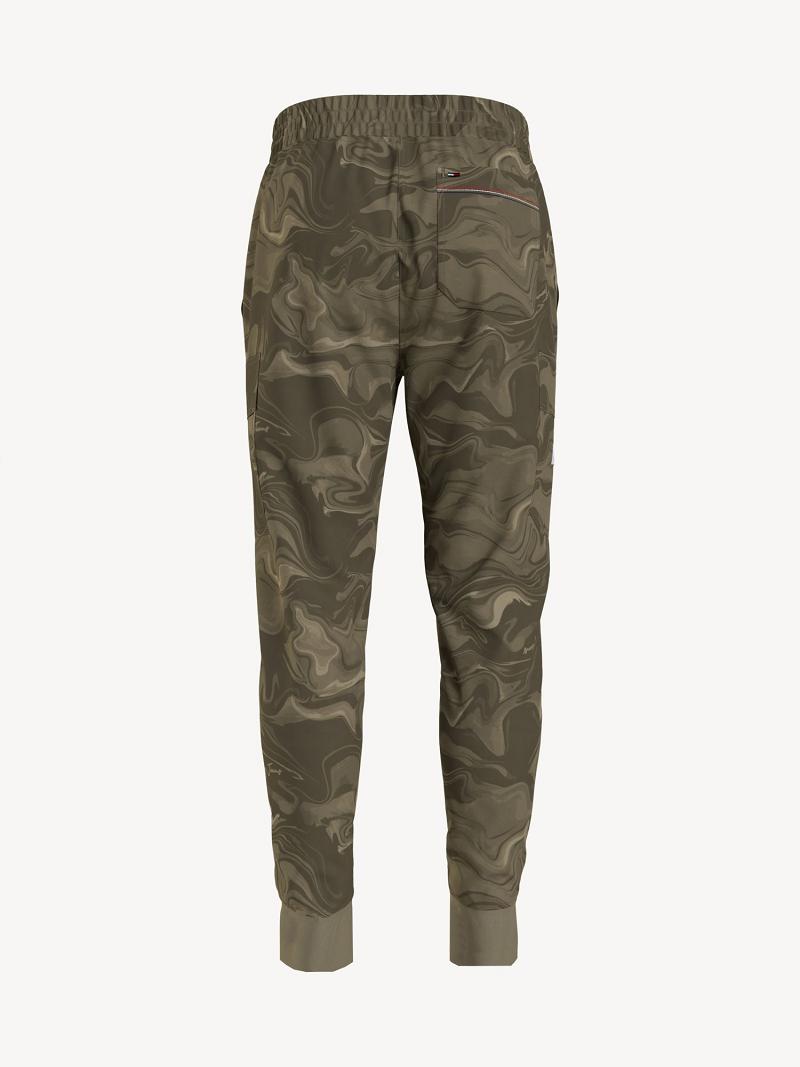 Férfi Tommy Hilfiger Marble print cargo Jogger Nadrág Barna Színes | HU 1136XYU